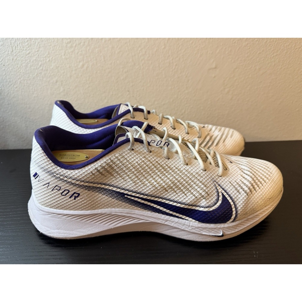 Nike Vapor Edge Turf Men's Size 12.5 Football Training Shoes White Purple